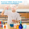 100 Pcs Plastic Graduated Measuring Beakers, 100ml Clear Mixing Cups