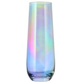 Iridescent Luster Pearl Radiance Set of 4 Water & Wine Glasses 10oz Each - Radiance White Pearl Whimsy and Nostalgia Large Red Wine or White Wine Glass, Entertaining An Ethereal Experience