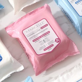Marcelle Biodegradable and Recyclable Hydrating Cleansing Cloths, 25 Wipes