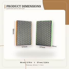 Diamond Hand Polishing Blocks, 60-400 Grit - Single Pad or 4-Piece Set