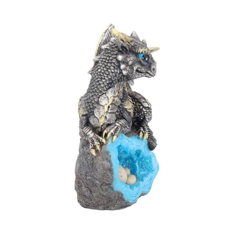 Nemesis Now U2050F6 Nest Guardian Figurine 14cm Blue, Resin, One