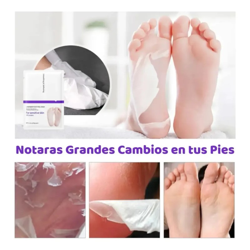 Mascarilla Exfoliante Pies Elimina Piel Muerta 2 Pares