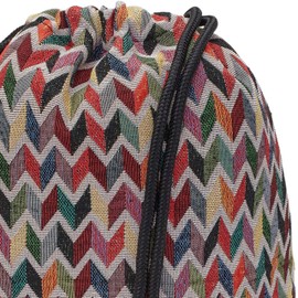 By Bers Leon Large Premium Gym Bag with Inner Pockets Backpack Bag Women Men Teenager Gym Bag Draw String 45 x 34 cm for Sports Travel Everyday Shopping, Tb_boho_black_019