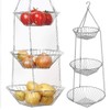 3 Tier Fruit Basket, Vegetable Kitchen Storage Basket Chain Hanging