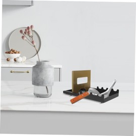 Outanaya Stainless Steel Kitchen Countertop Pot Lid Organizer Rack Spoon Rest Cutting Board Holder for Cooking and Food Preparation