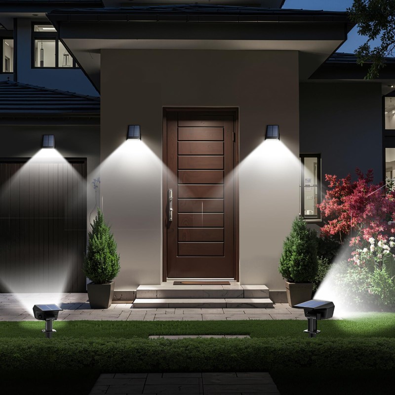 TECKNET Spot Lights Outdoor with 59 LED, 6 Pack Solar