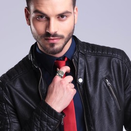 Aroncent Saint Benedict Medal Ring: Religious Catholic Cross Protection Stainless Steel Signet Ring for Men - Gold and Silver Two-Tone Design Size 13