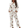Bloomprint Hedgehog Mushroom Cute Animal Print Pajama Sets For Women