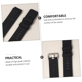 DOITOOL Set of 8 watch strap rings, anti-fall holders, 12 mm, orange, practical ring loops for watch straps