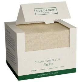 Clean Skin Club 클린 스킨 클럽 대나무 비스코스 타월 XL 100 USDA 바이오 기반 페이스 일회용 메이크업 리무버 드라이 Clean Skin Club Bamboo Viscose Towel XL 100 USDA Bio-Based Disposable Face Makeup Remover Wipe [1 Count (Pack of 50)]