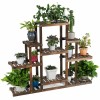6-Tier Flower Wood Stand Plant Display Rack Storage Shelf for