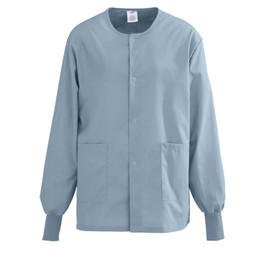 Medline PerforMAX 829 Unisex Snap-Front Warm-Up Jacket, Misty, Size Medium