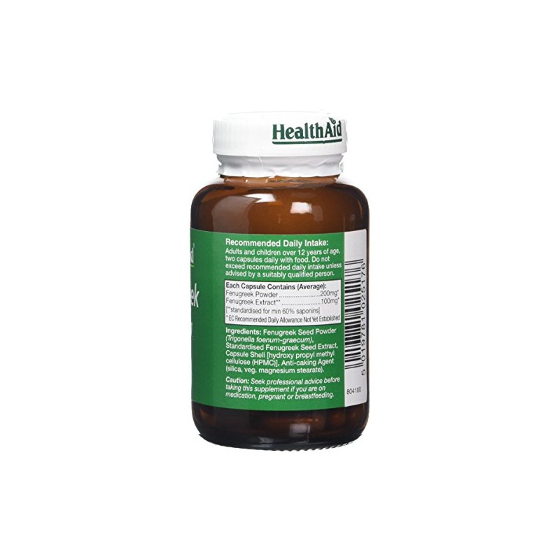 HealthAid Fenugreek 200mg 60 Capsules