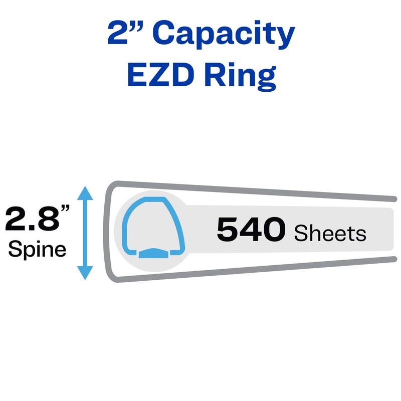 Avery Heavy-Duty View 3 Ring Binder, 2" One Touch EZD