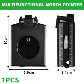 Hiking Compass, Military Marching Compass with Inclinometer, Outdoor Compass with Fluorescent Design, Professional Compass, Compass, Multifunctional Handheld Compass with Carry Bag for Camping