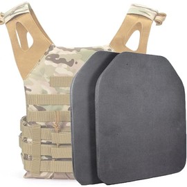 Plate EVA Foam SAPI Plate, Airsoft Foam SAPI Plates Foam Vest Inserts Panels Back Lightweight Plate Protective Pad Set Shock Backpack Insert for Game Paintball Hunting Bulletproof Outdoor Activities