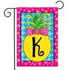 Pineapple Monogram Letter K Garden Flag Everyday Briarwood Lane 12.5"