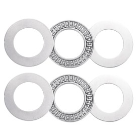 QUARKZMAN 2pcs AXK2542 2AS Axial Needle Roller Bearing with Washers 0.98" ID 1.65" OD 0.16" Thickness Lawnmower Truck Power Steering Chrome Steel