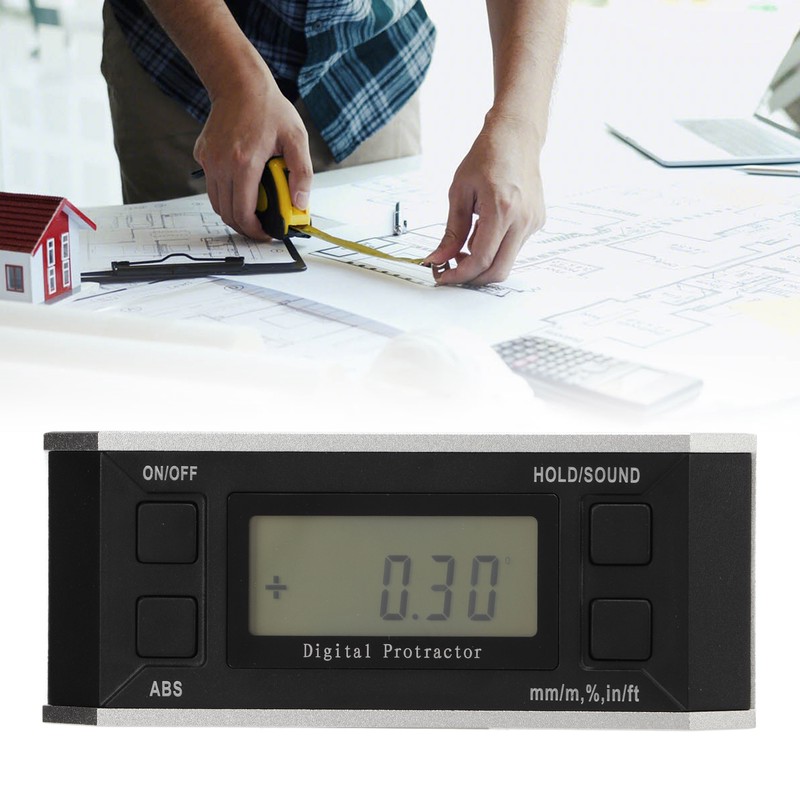 4x90° Digital Protractor LCD Electronic Inclinometer Angle Level Finder Level