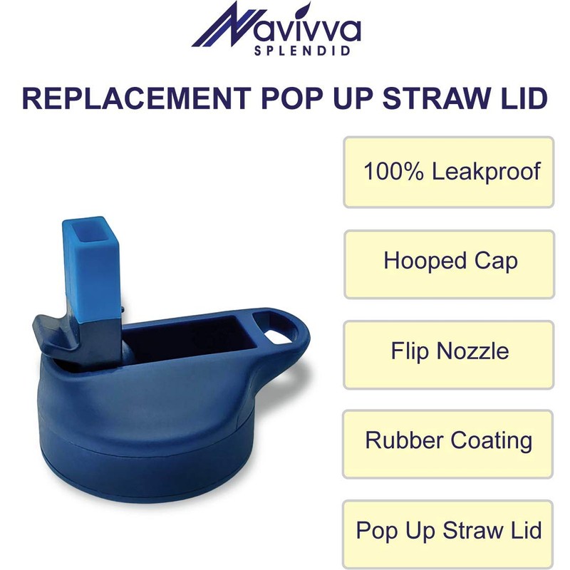NAVIVVA SPLENDID Replacement Straw Lid, Easy Fit, Durable and Strong