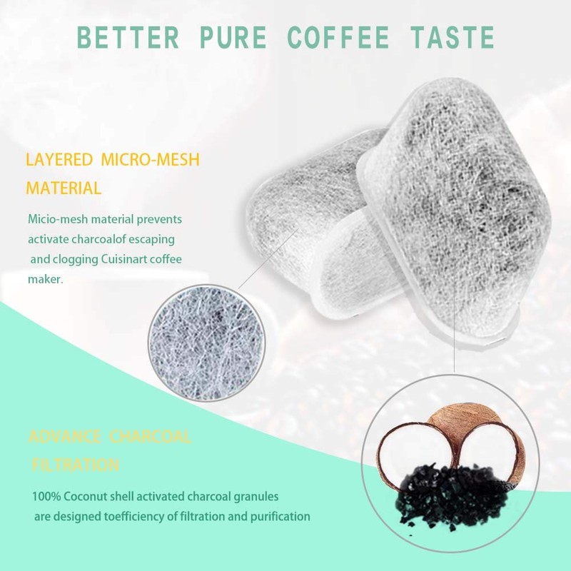 Bewafia 12 Pack of Braun Coffee maker Replacement Charcoal Water