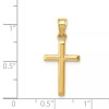 GlittersandGold 14k Polished Hollow Cross Pendant Bracelet Necklace