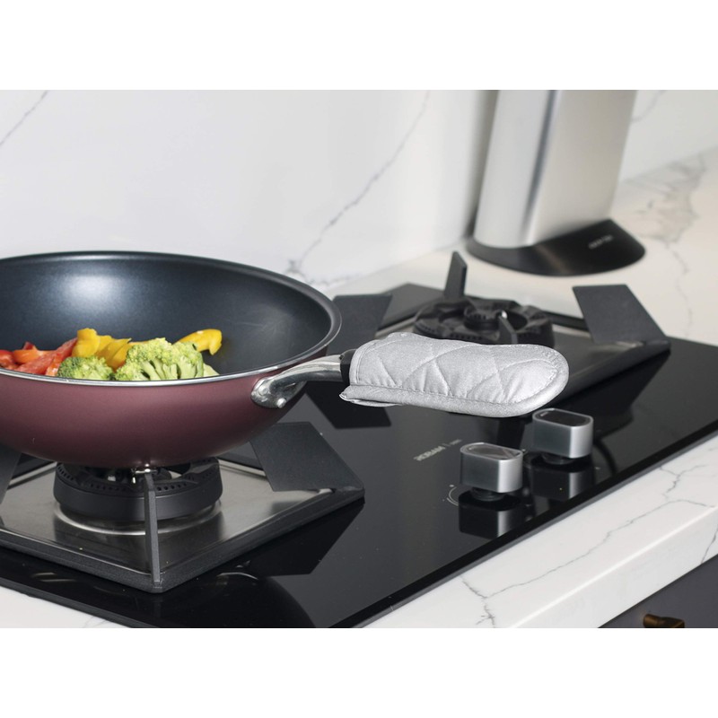 Joyhalo 鋳鉄スキレットハンドルカバー - 2個 ポットハンドルカバー コットンフライパンハンドルスリーブ パン ホットハンドルホルダー 耐熱ハンドルカバー キッチン料理ベーキング用