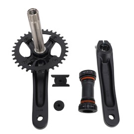 Bike Crank Arm Set Hollow Integrated Single Disc Aluminum Alloy Mountain Bike Crank Arm Set with Bottom Bracket