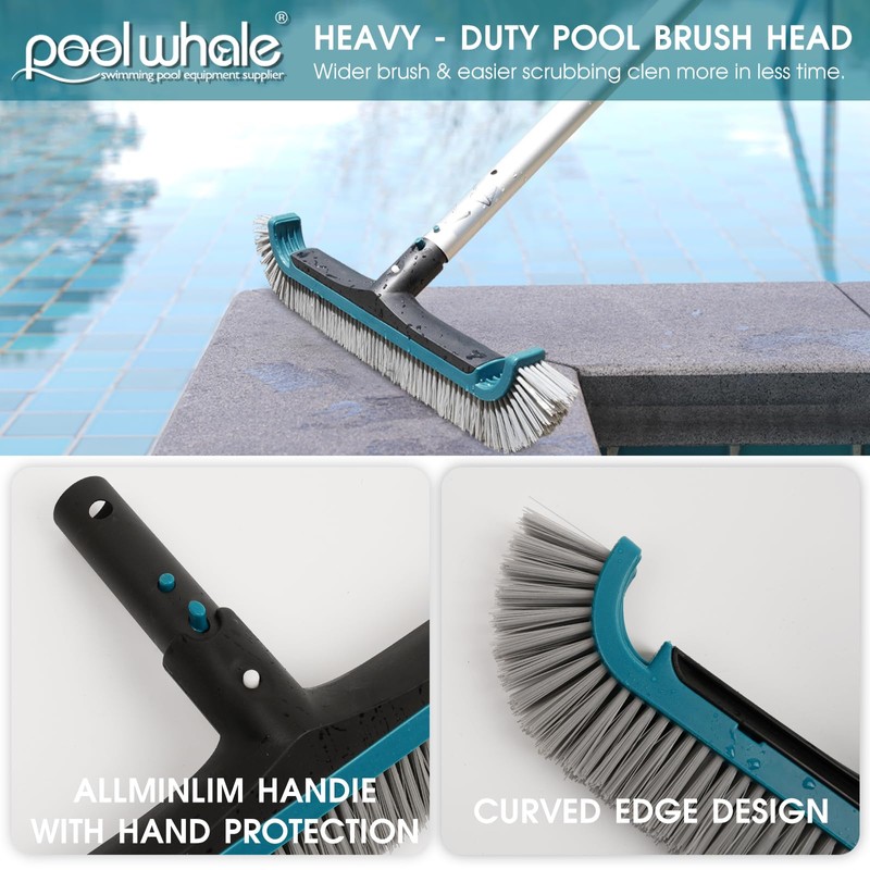 Swimming Pool Cleaning Kit - Aluminum Frame Skimmer Net with