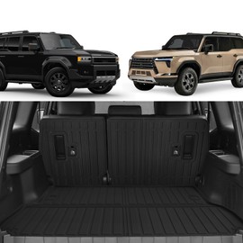 Jdeymat Custom All Weather TPE Trunk Cargo Mats Liner for 2024 2025 Toyota Land Cruiser/Lexus GX550 5 Seats Accessories (5 Seats Cargo Liner)