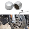 KEEPDSGN Chrome Front Axle Nut Cover For Harley Electra Glide
