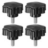 sourcing map 4pcs Star Knobs M8 x 16mm 304 Stainless