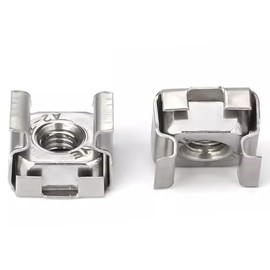 M6 Cage Nuts, Stainless Steel 18-8 (304) M6-1.0 Cage Nuts, Pack of 20