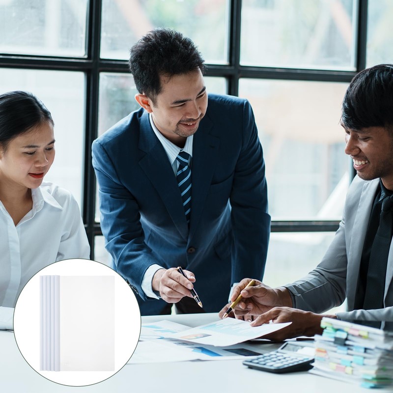 M&G 10 Pcs Report Covers with Sliding Bar, 15mm Clear