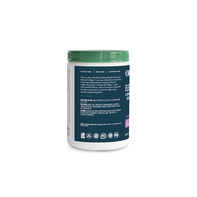 Organika Electrolitos con Colágeno Hidrolizado Frutos Silvestres 360 g