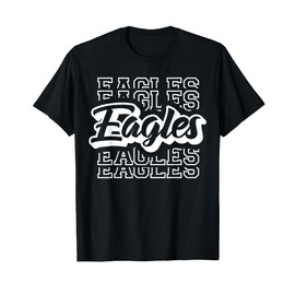 Vintage Eagles High School Go Eagles Pride Heart T-Shirt