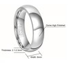 CROWNAL 4mm 6mm 8mm Titanium Wedding Couple Bands Rings Men