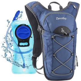 Zavothy Hydration Backpack 2L Water Bladder Hydration Backpack Bike Pack for Running, Hiking (BPA Free Blue)