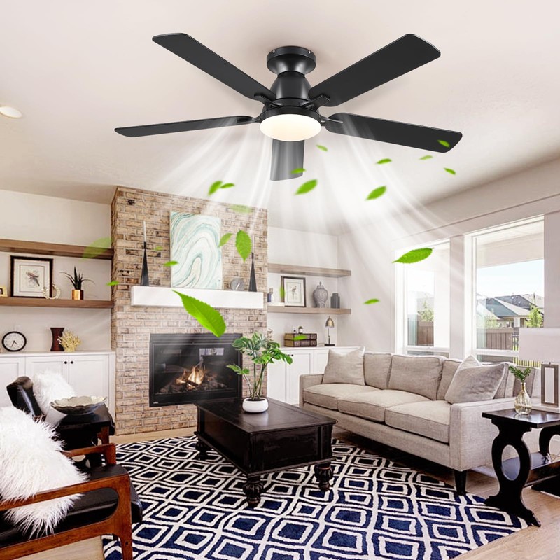 Ceiling Fans with Lights- 52" Low Profile Indoor Ceiling Fan