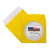 USDISC Paper Sleeves 100g Window, Flap, Yellow, Pack of 1000