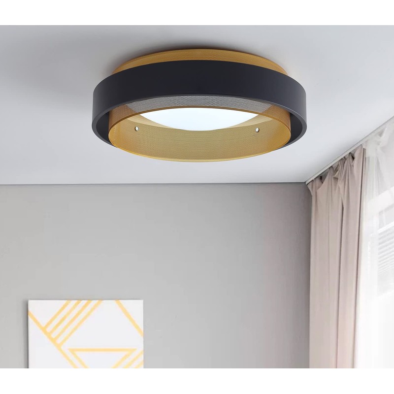 Aiwen LED Round Flush Mount Light, Contemporary Circular Ceiling Lighting