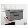 NCRGB Pack of 2 Fabric Foldable Storage Boxes with Lid,