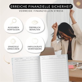 Lebenskompass "Gloss" Budget Planner - Undated Financial Planner for 12 Months - Control Your Budget and Expenses - Organise Your Finances and Learn to Save with the Planner