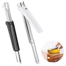 2 Stück Einstellbarer Multifunktionaler Dosenöffner aus Edelstahl, Multifunctional Arbeitssparender Dosenöffner, Verstellbarer Dosenöffner, Müheloser Arthritis Glasöffner, für Senioren Schwache Hände