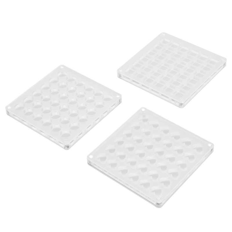 3pcs 36 Grids Acrylic Magnetic Shell Display Case Decorative Shell