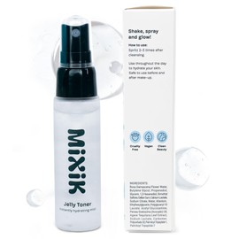 MIXIK Jelly Toner Spray for Face - Skincare Face Mist, Alcohol-Free Facial Spray Toner for Hydrating, Made of Rose Water, Avocado Oil, Blue Agave Extract (30 ml (1.0 fl oz) Travel Size, Spray)