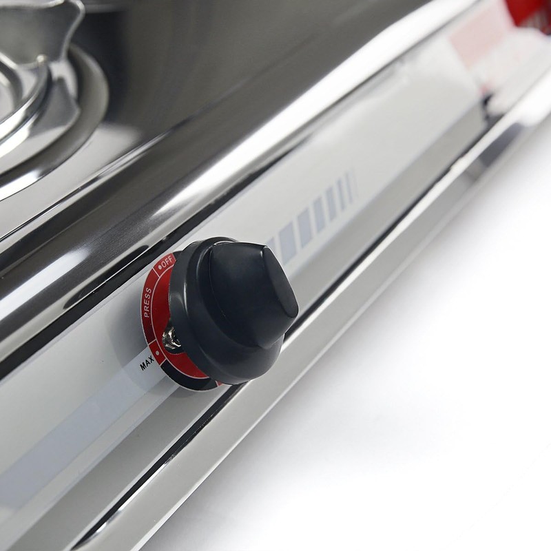 XtremepowerUS 25,516 BTU Double Burner Stove Stand Outdoor Propane Range