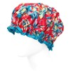 Wrapables® Stylish Double Layer Waterproof Shower Caps (Set of 4),