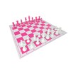 Chess Pieces Plastic King Size 97 mm pink/white