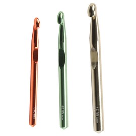 3 Pcs Crochet Hooks Set Chunky Crochet Hooks Aluminium Coloured Aluminium Crochet Needles for Beginners or Professionals